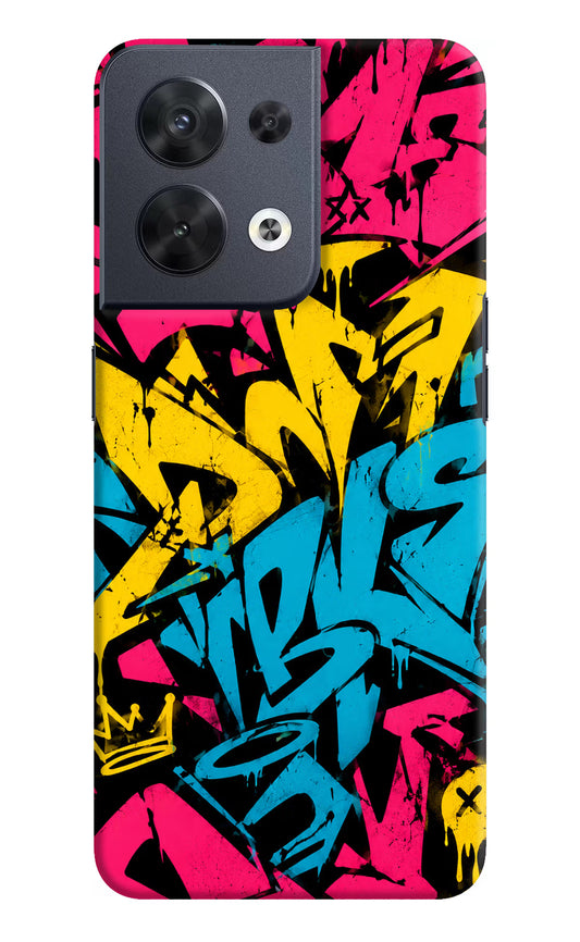 Graffiti Vibe Oppo Reno8 Hard Case Back Cover by Casekaro