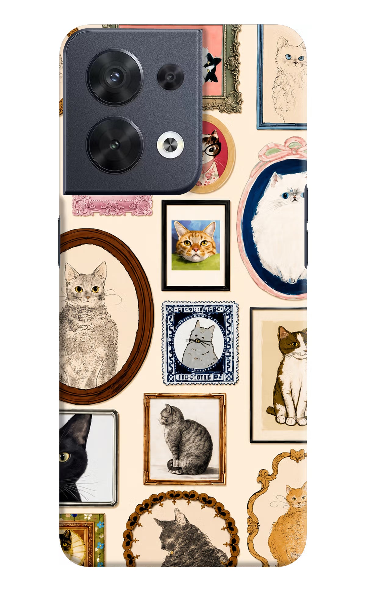 Mirror Cats Oppo Reno8 Back Cover