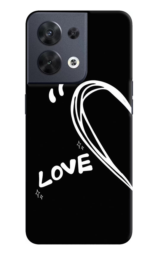 Love Line Oppo Reno8 Hard Case Back Cover by Casekaro