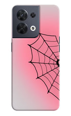 Pink Web Oppo Reno8 Hard Case Back Cover by Casekaro