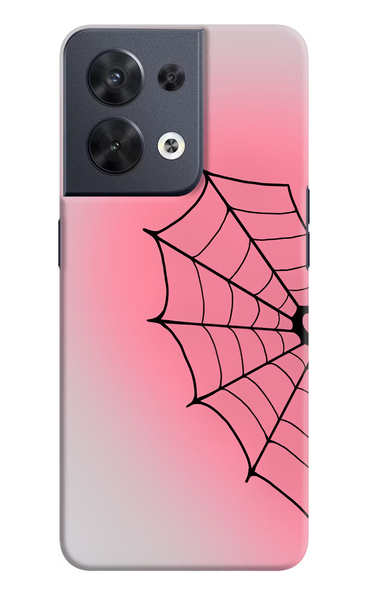 Pink Web Oppo Reno8 Back Cover