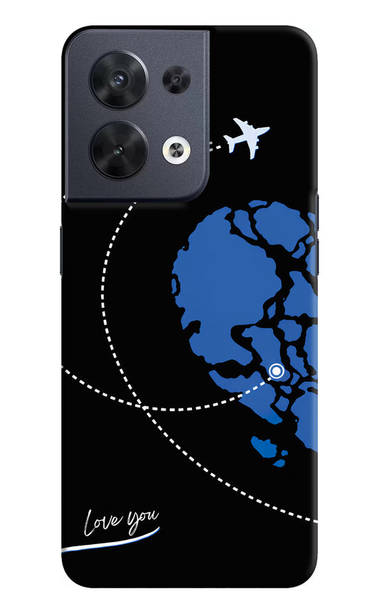 Love Orbit Oppo Reno8 Hard Case Back Cover by Casekaro