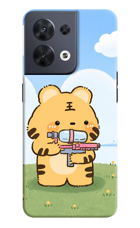 Tiger Treat Oppo Reno8 Hard Case Back Cover by Casekaro