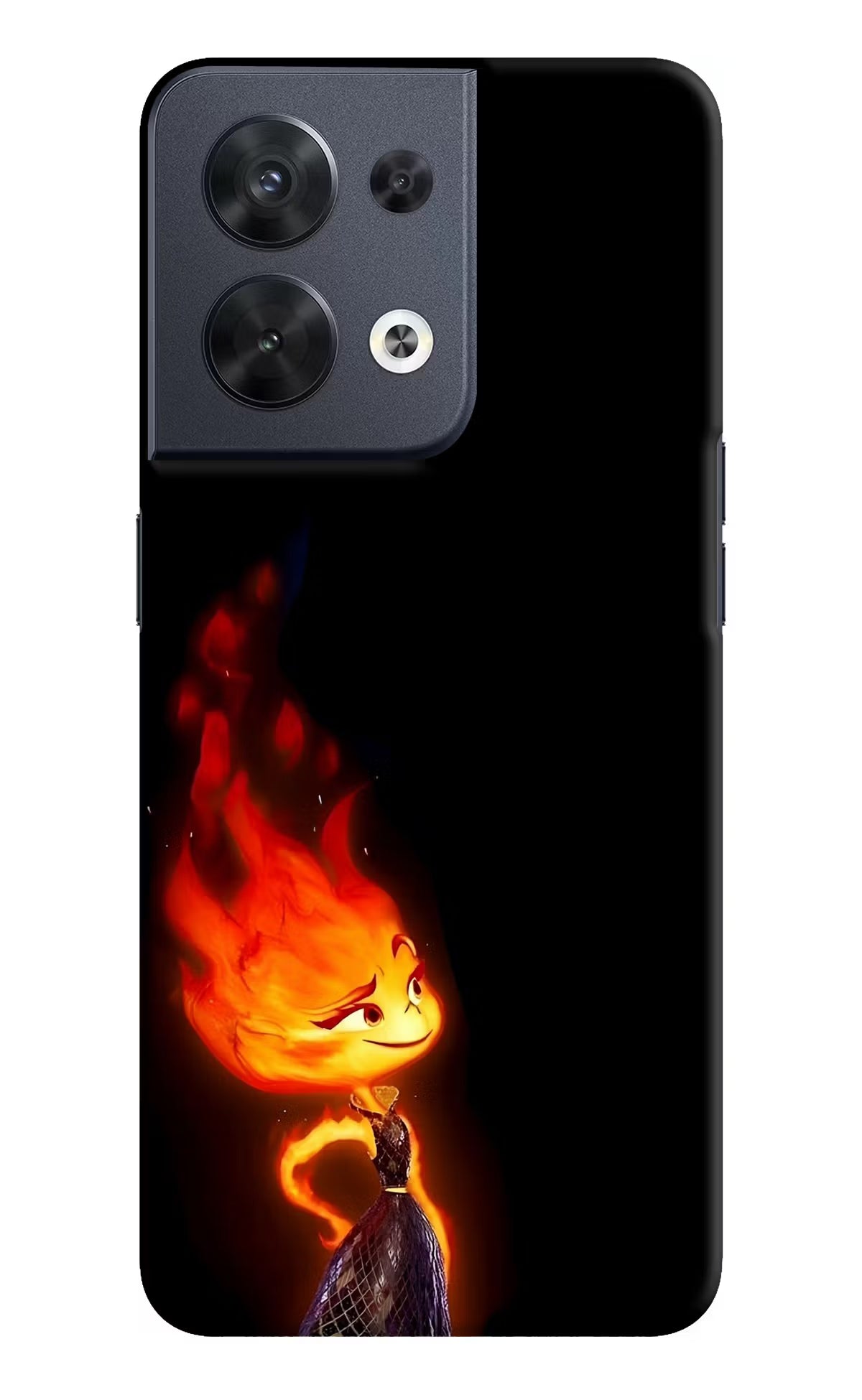 Ember Flame Oppo Reno8 Hard Case Back Cover by Casekaro