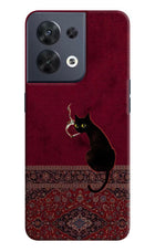 Midnight Cat Oppo Reno8 Back Cover