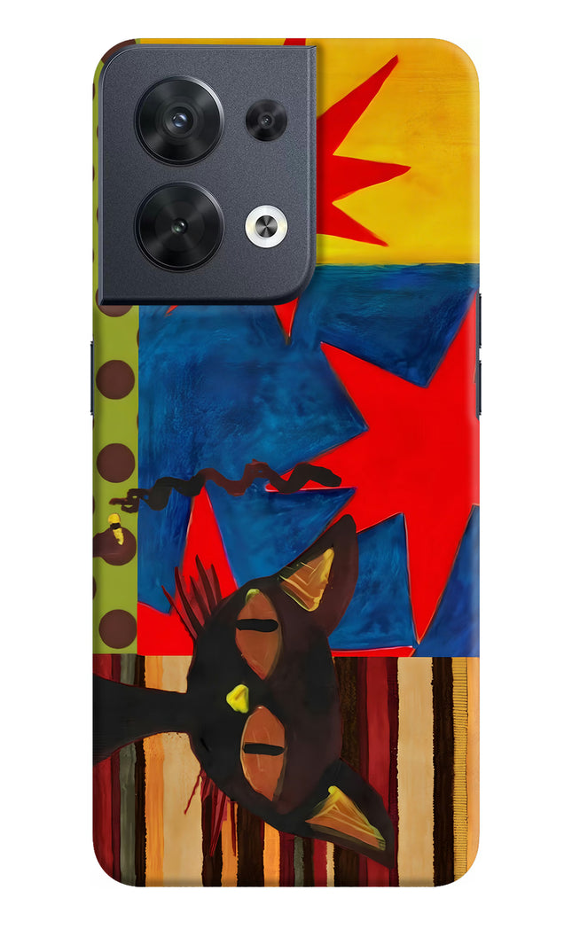 Pop Cat Oppo Reno8 Hard Case Back Cover by Casekaro