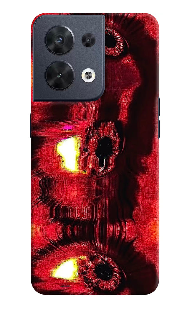 Fire Eye Oppo Reno8 Hard Case Back Cover by Casekaro