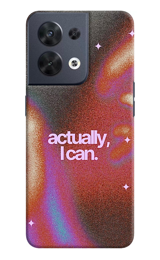 Pink Aura Oppo Reno8 Hard Case Back Cover by Casekaro