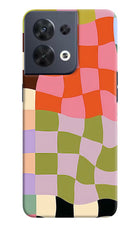 Wavy Grid Oppo Reno8 Back Cover