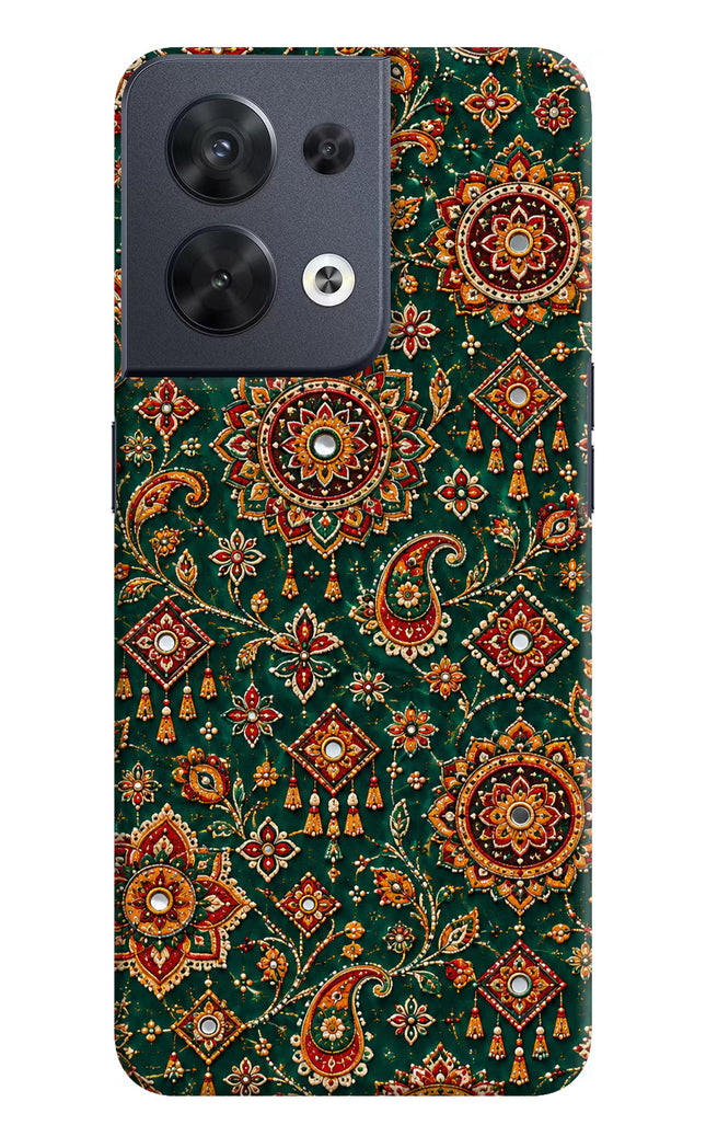 Green Pataka Oppo Reno8 Hard Case Back Cover by Casekaro