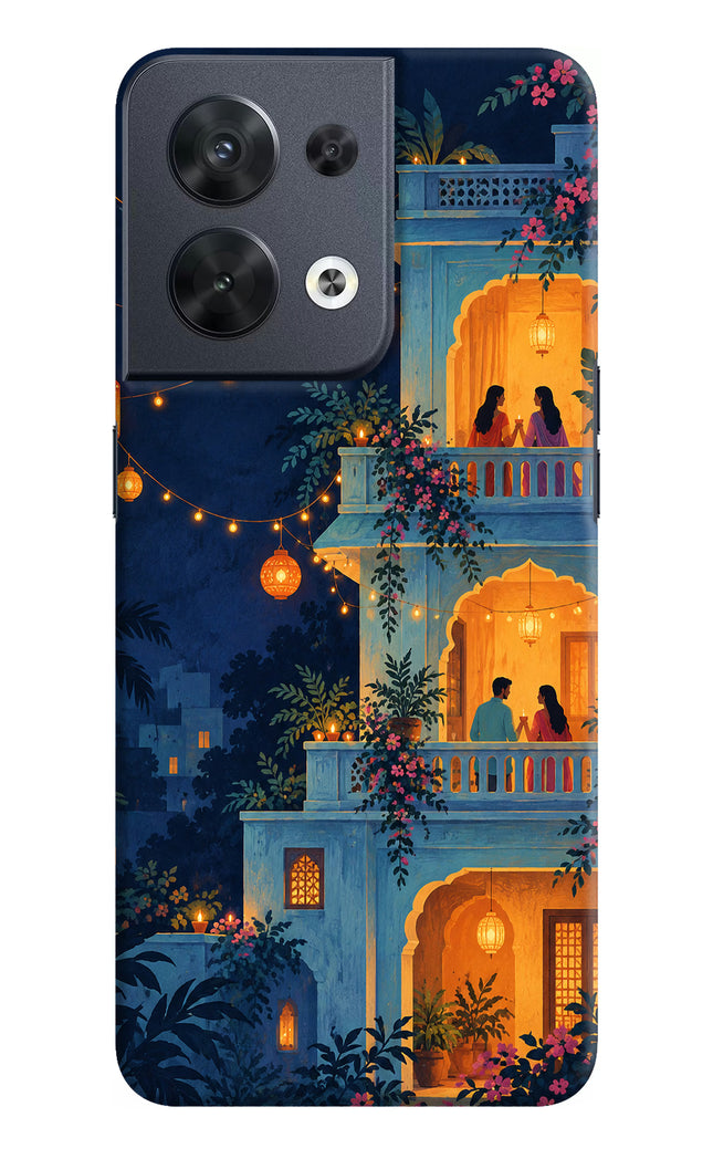 Balcony Glow Oppo Reno8 Hard Case Back Cover by Casekaro