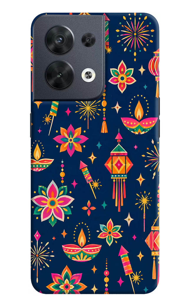 Festive Pop Oppo Reno8 Hard Case Back Cover by Casekaro