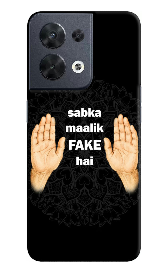 Sabka Malik Fake Oppo Reno8 Hard Case Back Cover by Casekaro