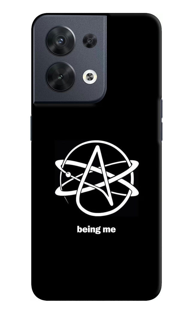 Atheist Symbol Oppo Reno8 Hard Case Back Cover by Casekaro