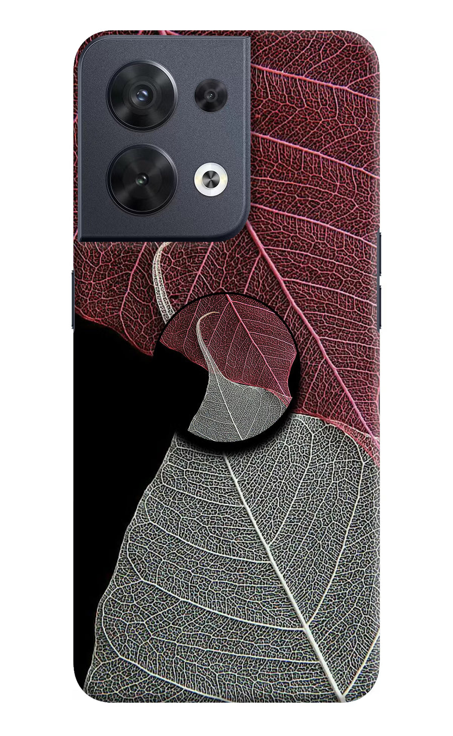 Leaf Pattern Oppo Reno8 Pop Case, Hard case