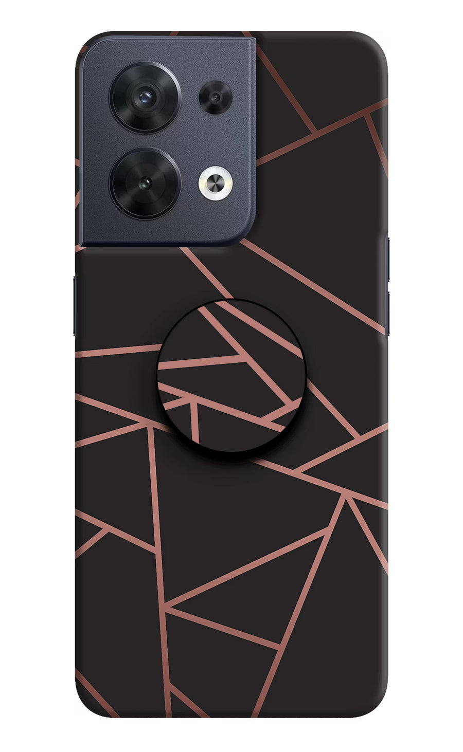 Geometric Pattern Oppo Reno8 Pop Case, Hard case