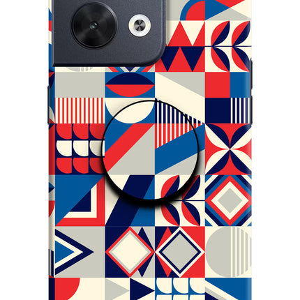 Colorful Pattern Oppo Reno8 Pop Case by Casekaro