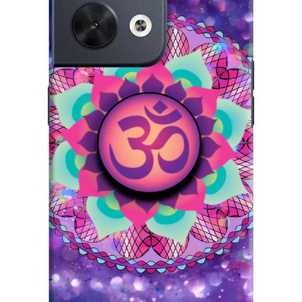 Om Purple Oppo Reno8 Pop Case by Casekaro