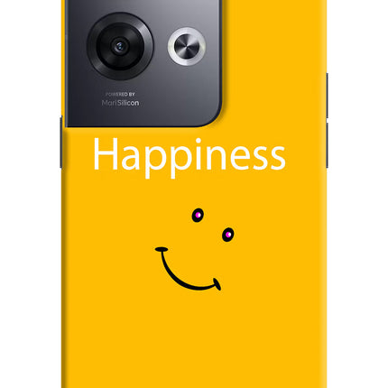 Happiness With Smiley Oppo Reno8 Pro Hard Case Back Cover by Casekaro