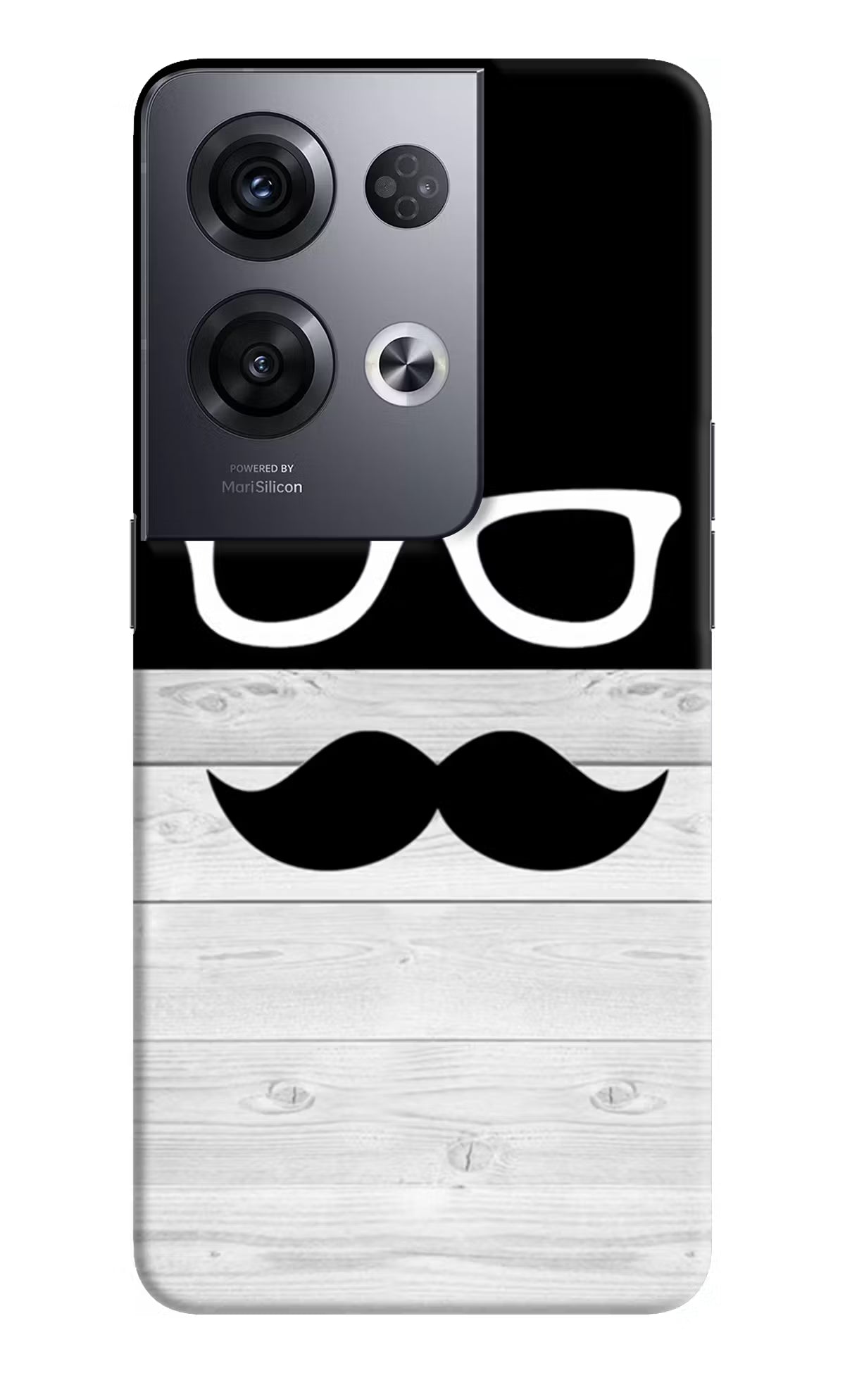 Mustache Oppo Reno8 Pro Hard Case Back Cover by Casekaro