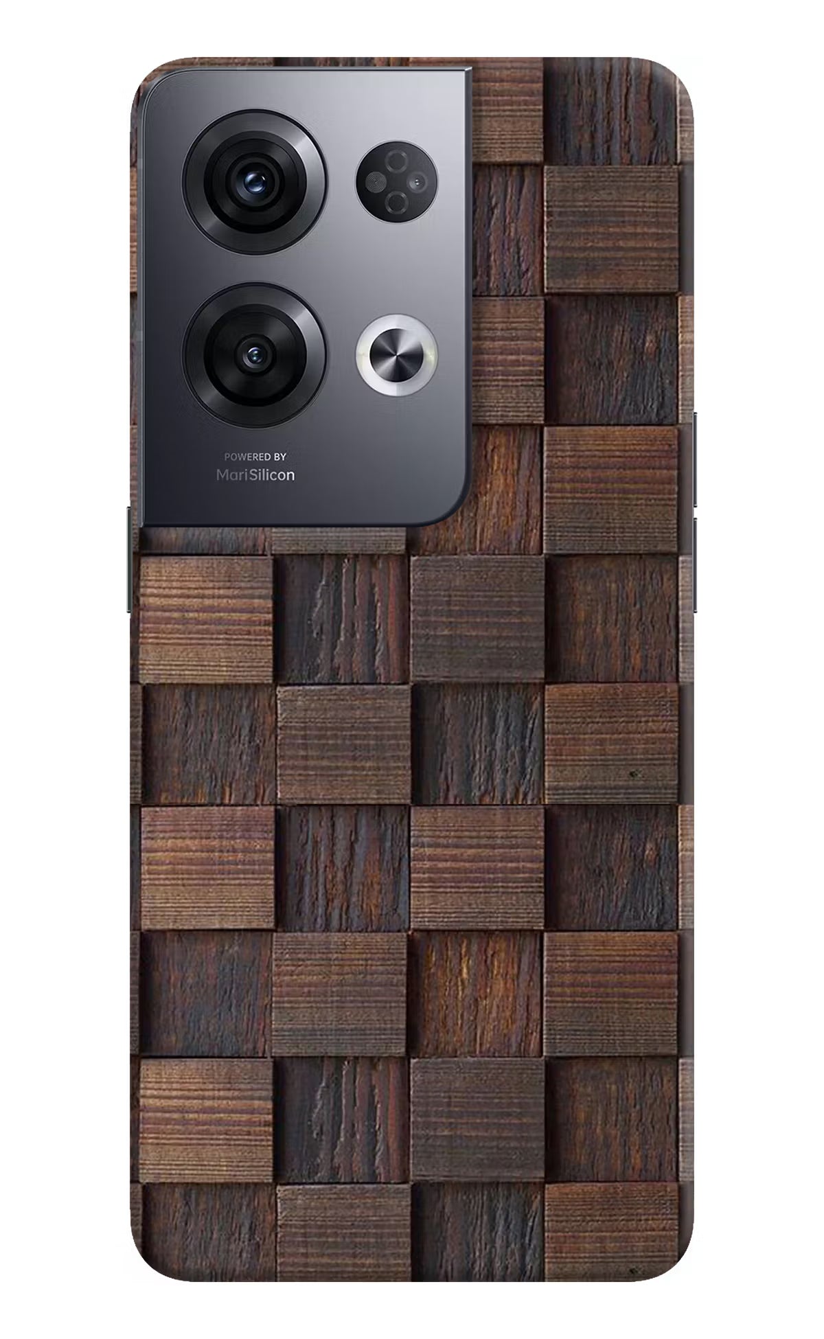 Wooden Cube Design Oppo Reno8 Pro Hard Case Back Cover by Casekaro