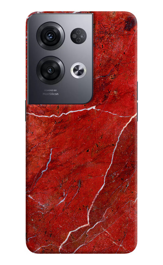 Red Marble Design Oppo Reno8 Pro Hard Case Back Cover by Casekaro
