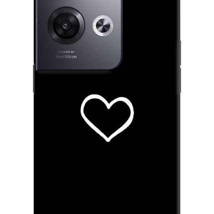 Heart Oppo Reno8 Pro Hard Case Back Cover by Casekaro