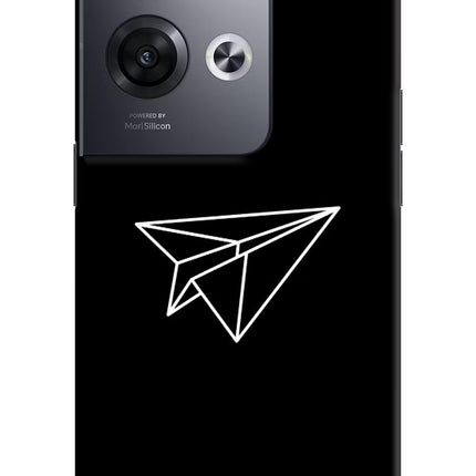 Paper Plane White Oppo Reno8 Pro Hard Case Back Cover by Casekaro
