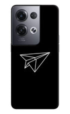 Paper Plane White Oppo Reno8 Pro Hard Case Back Cover by Casekaro