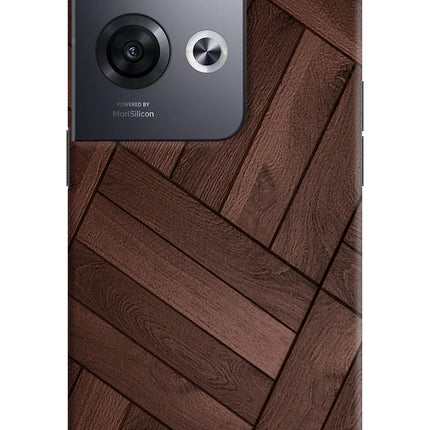 Wooden Texture Design Oppo Reno8 Pro Hard Case Back Cover by Casekaro