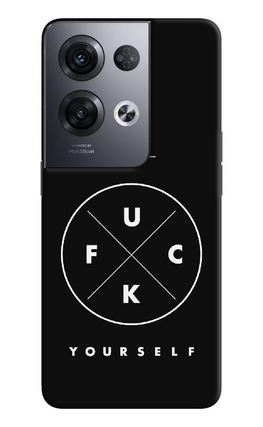 Go Fuck Yourself Oppo Reno8 Pro Hard Case Back Cover by Casekaro