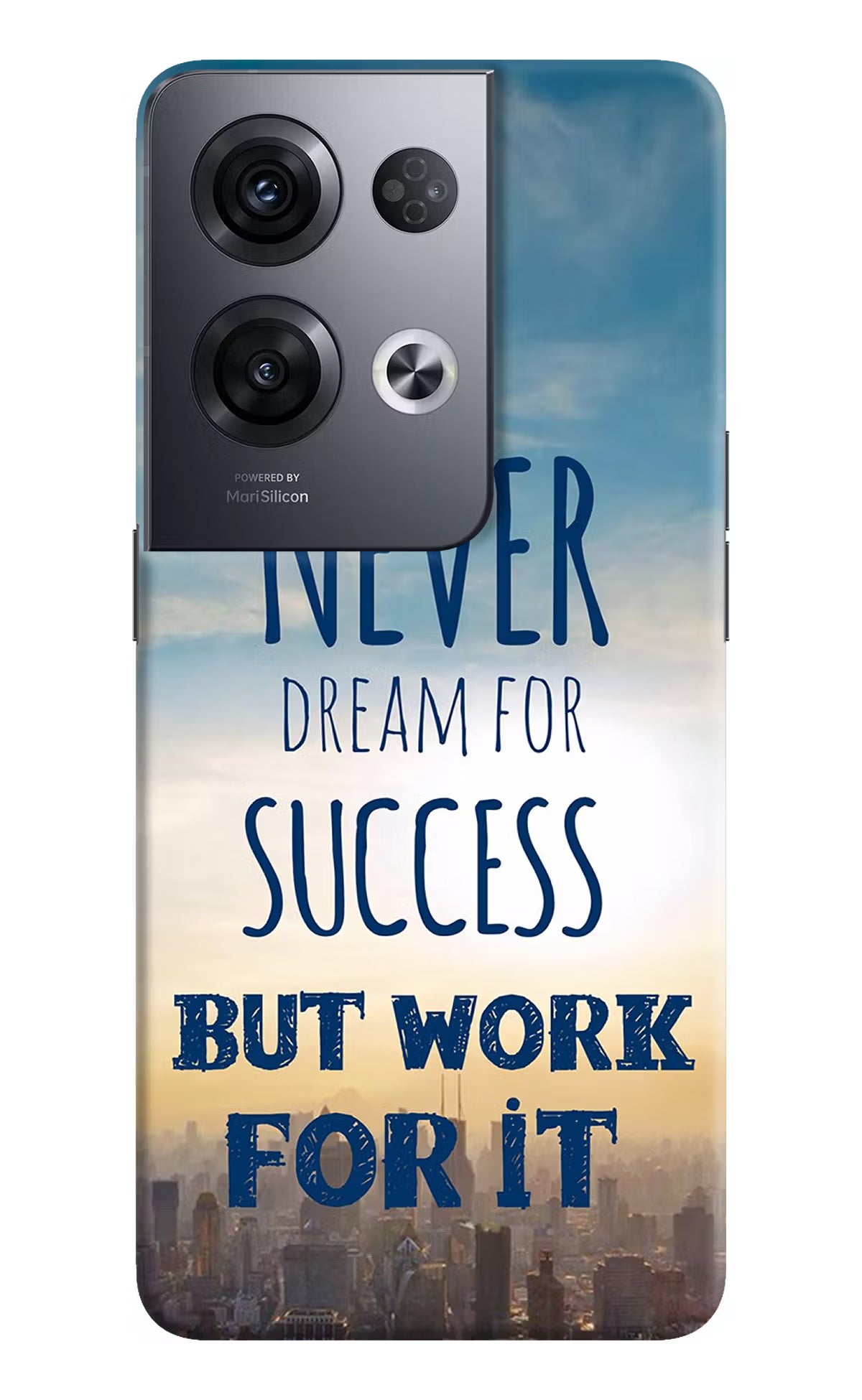 Never Dream For Success But Work For It Oppo Reno8 Pro Hard Case Back Cover by Casekaro