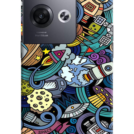 Space Abstract Oppo Reno8 Pro Hard Case Back Cover by Casekaro
