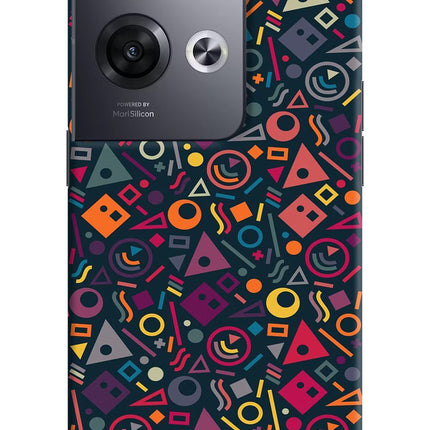 Geometric Abstract Oppo Reno8 Pro Hard Case Back Cover by Casekaro