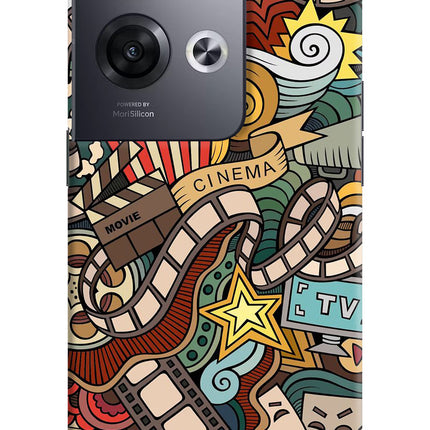 Cinema Abstract Oppo Reno8 Pro Hard Case Back Cover by Casekaro