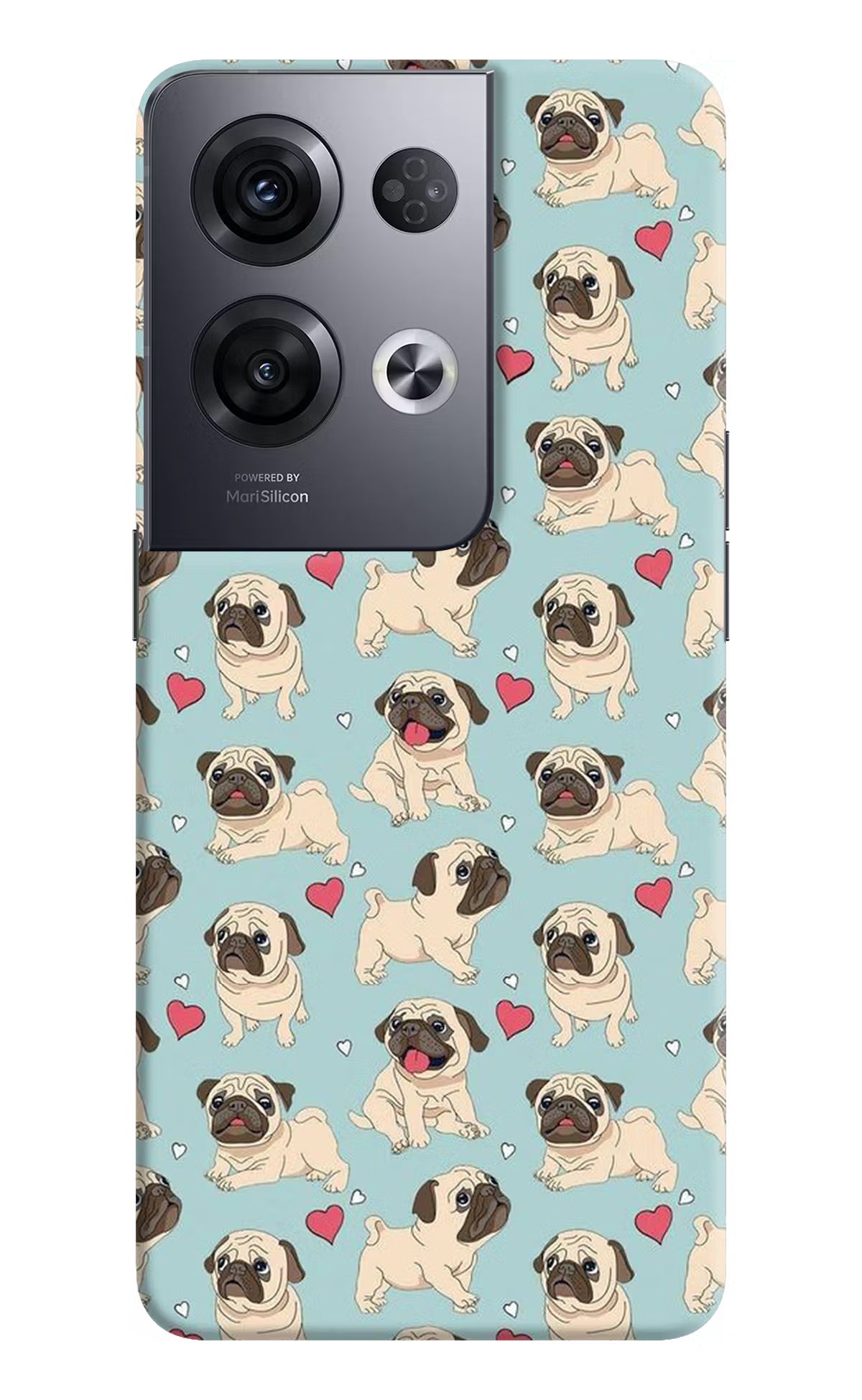 Pug Dog Oppo Reno8 Pro Hard Case Back Cover by Casekaro