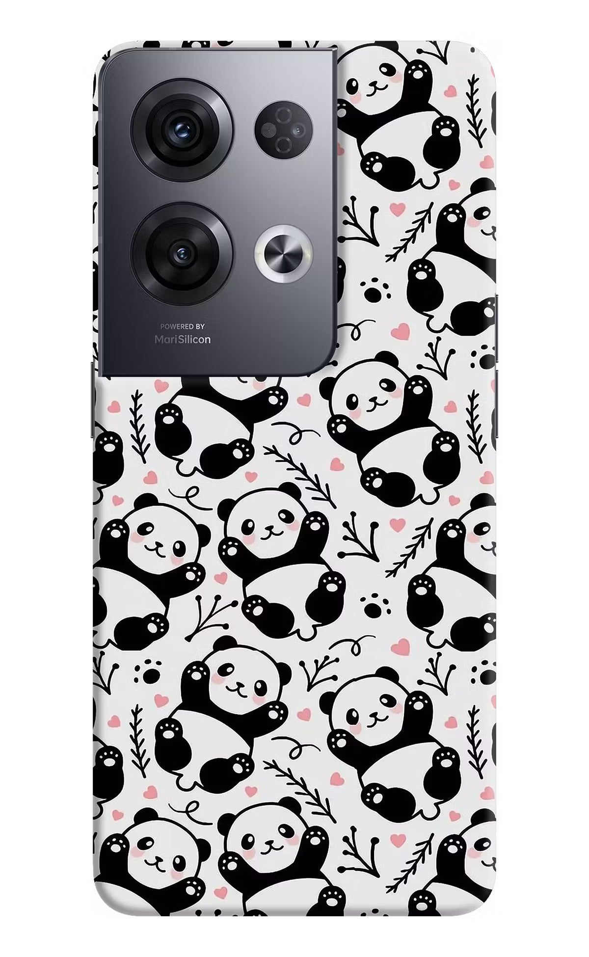Cute Panda Oppo Reno8 Pro Hard Case Back Cover by Casekaro