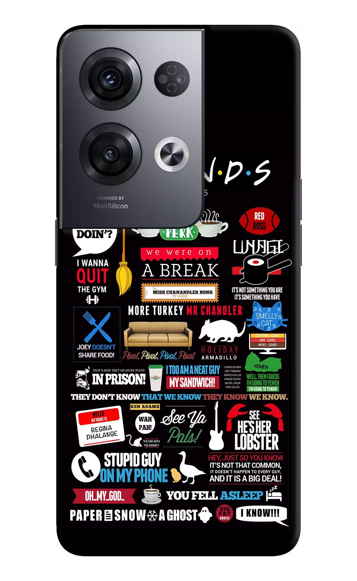 FRIENDS Oppo Reno8 Pro Hard Case Back Cover by Casekaro