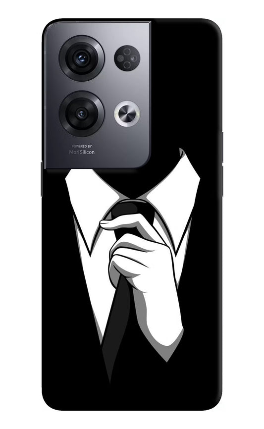 Black Tie Oppo Reno8 Pro Hard Case Back Cover by Casekaro