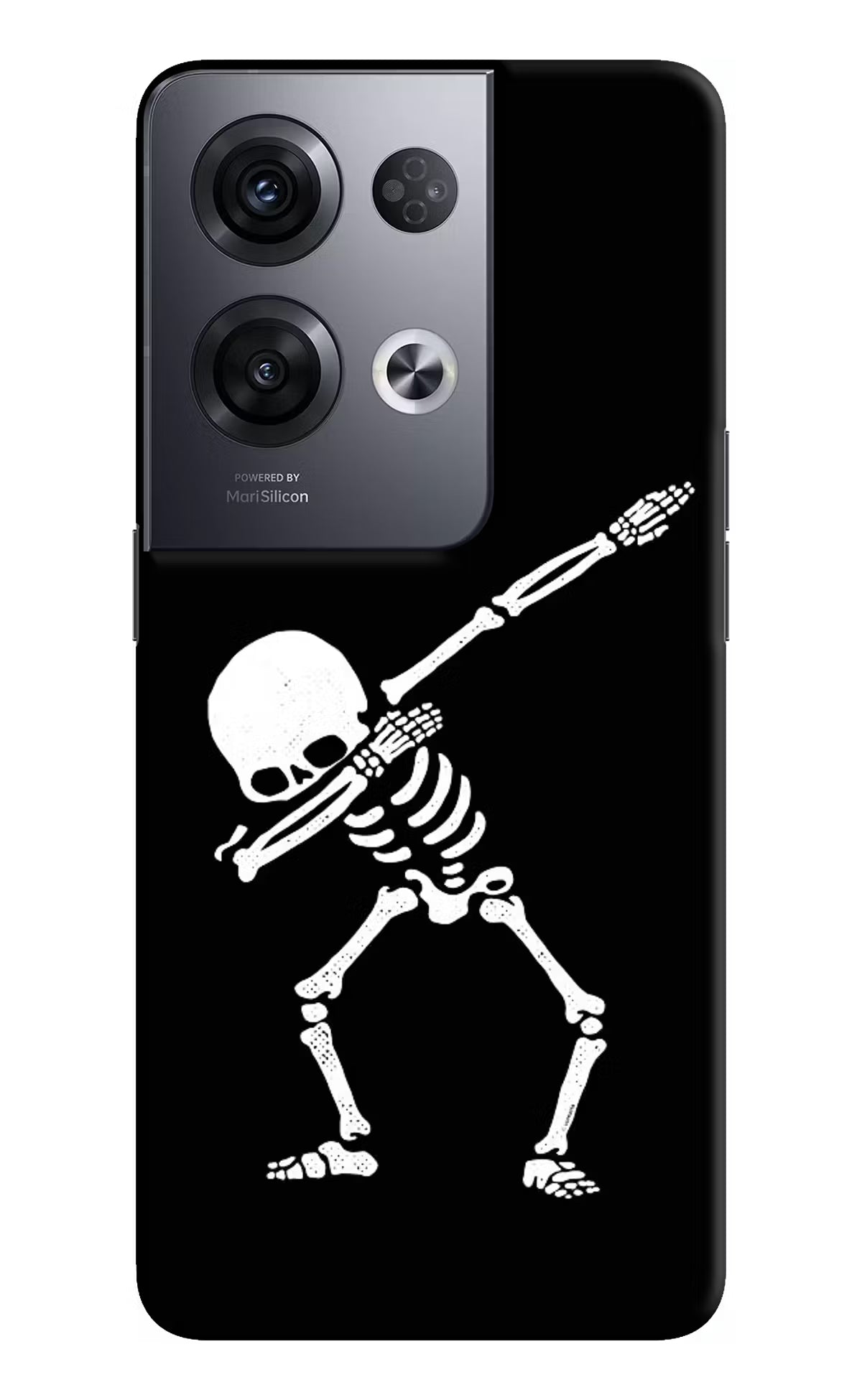 Dabbing Skeleton Art Oppo Reno8 Pro Hard Case Back Cover by Casekaro