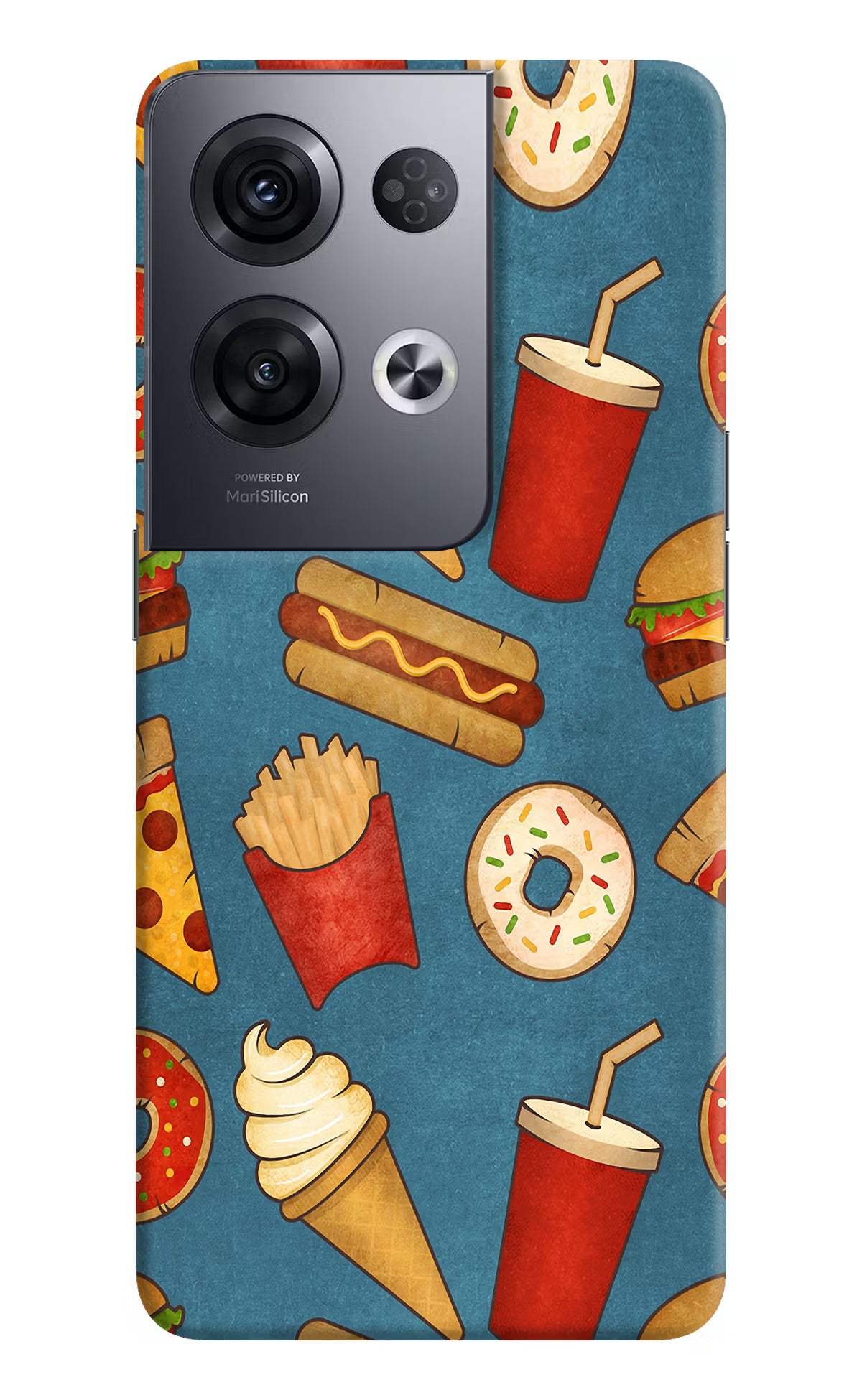 Foodie Oppo Reno8 Pro Hard Case Back Cover by Casekaro