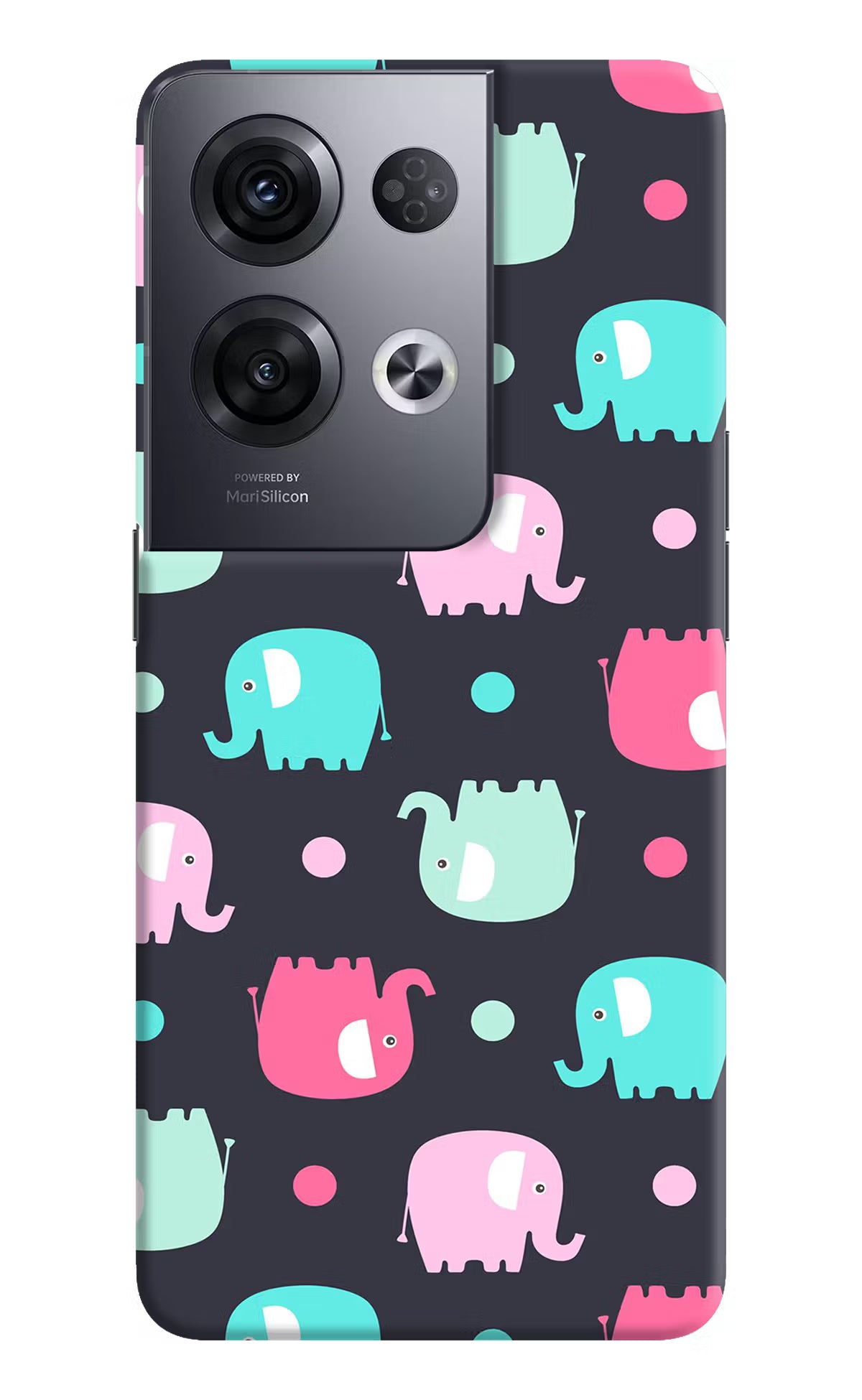 Elephants Oppo Reno8 Pro Hard Case Back Cover by Casekaro