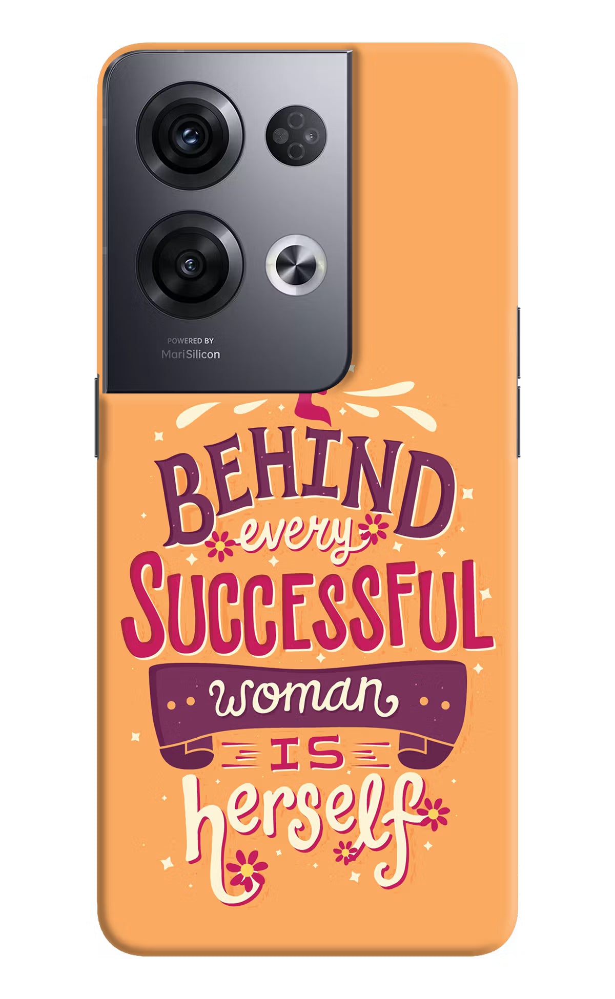 Behind Every Successful Woman There Is Herself Oppo Reno8 Pro Hard Case Back Cover by Casekaro