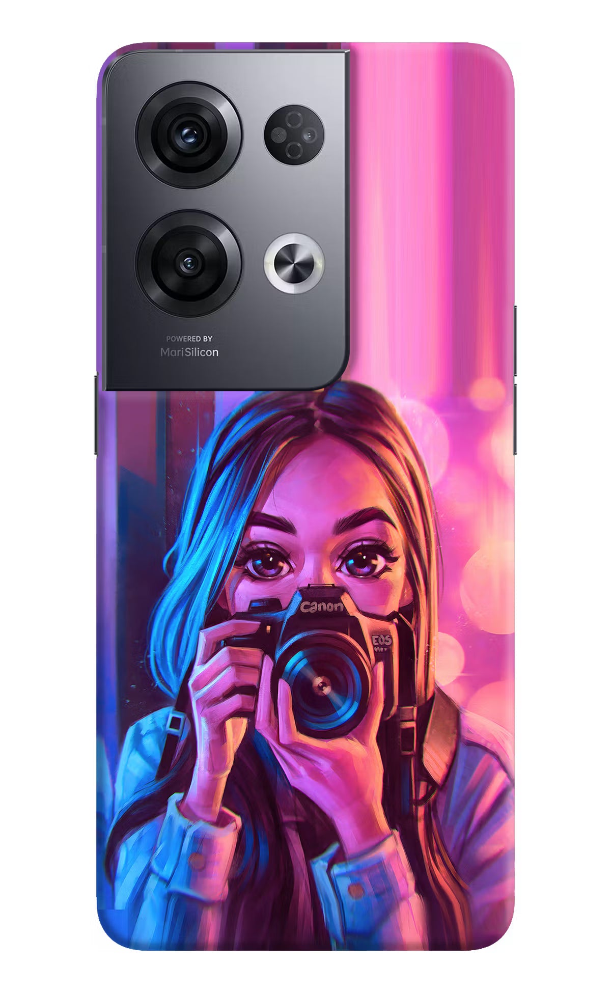 Girl Photographer Oppo Reno8 Pro Hard Case Back Cover by Casekaro