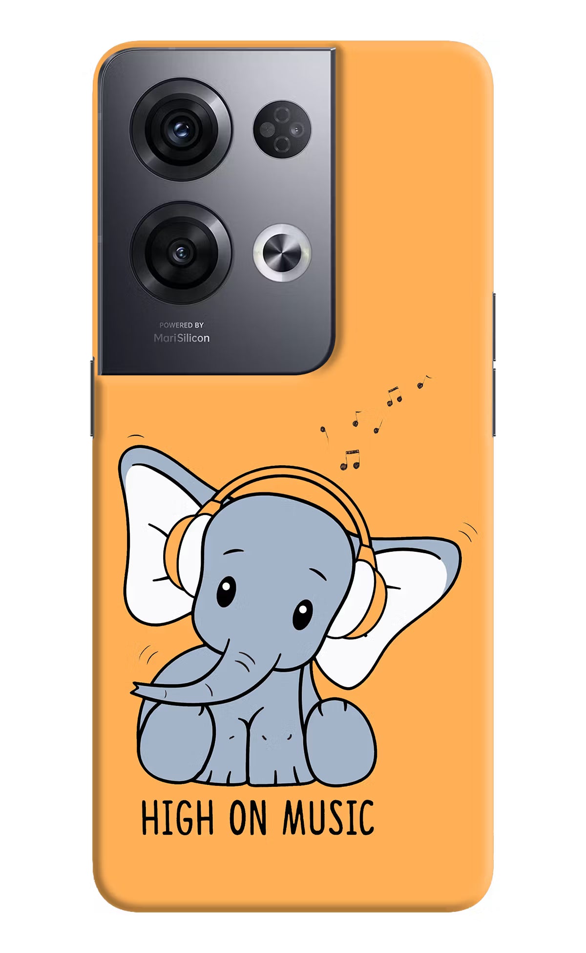 High On Music Oppo Reno8 Pro Hard Case Back Cover by Casekaro