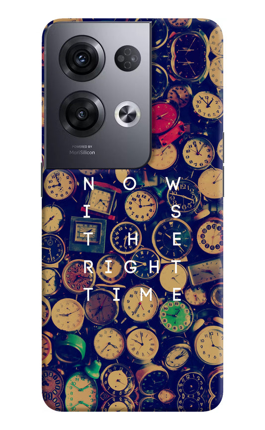 Now is the Right Time Quote Oppo Reno8 Pro Hard Case Back Cover by Casekaro