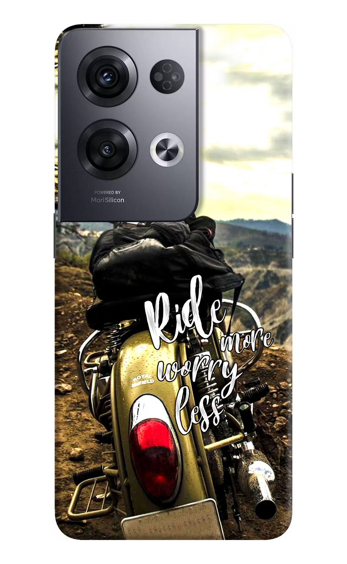 Ride More Worry Less Oppo Reno8 Pro Hard Case Back Cover by Casekaro