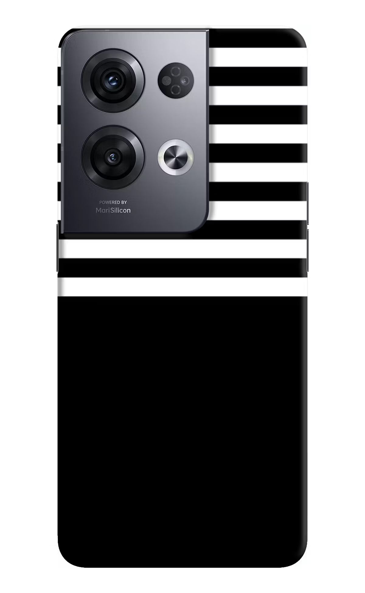 Black and White Print Oppo Reno8 Pro Hard Case Back Cover by Casekaro
