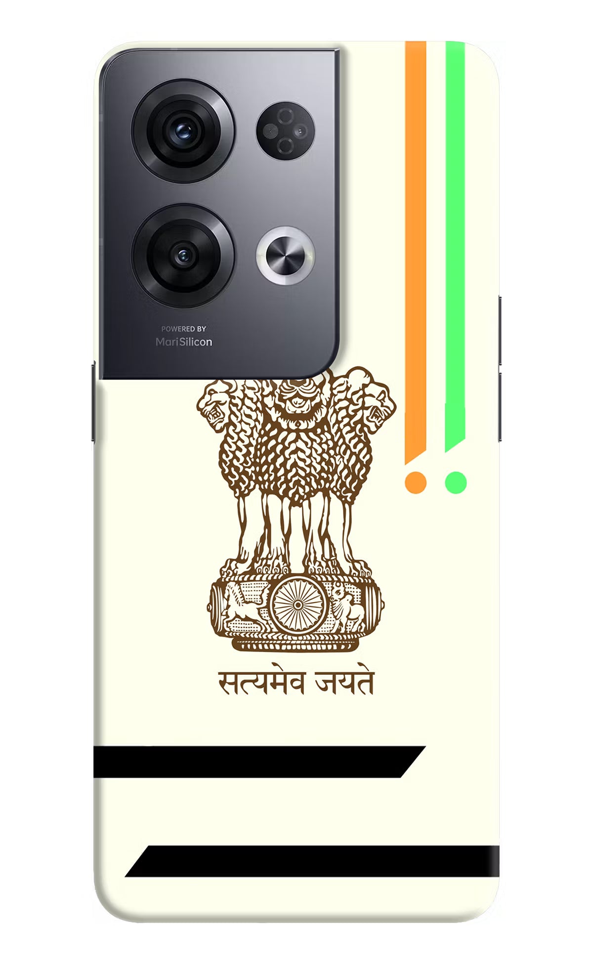 Satyamev Jayate Brown Logo Oppo Reno8 Pro Hard Case Back Cover by Casekaro