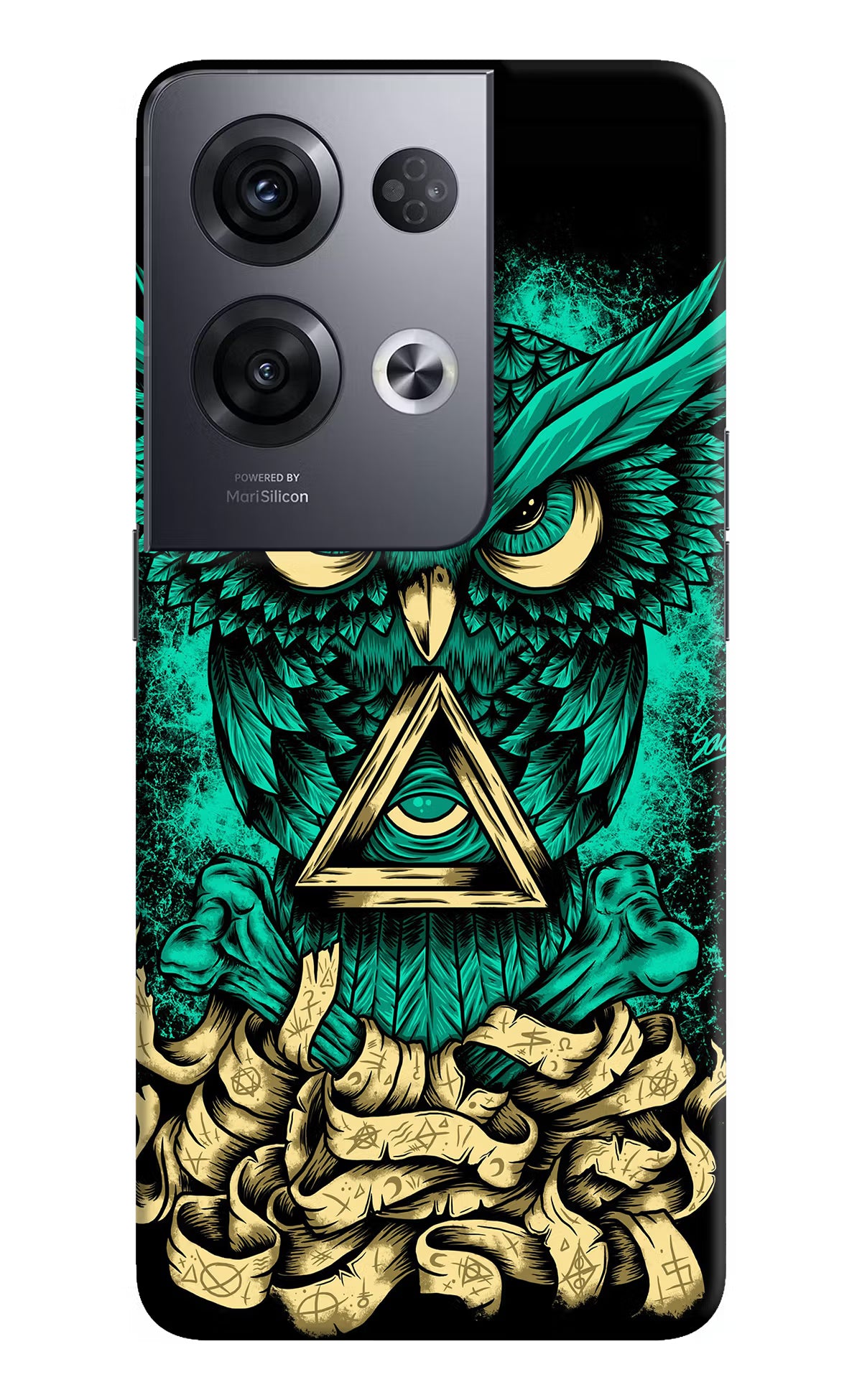 Green Owl Oppo Reno8 Pro Hard Case Back Cover by Casekaro